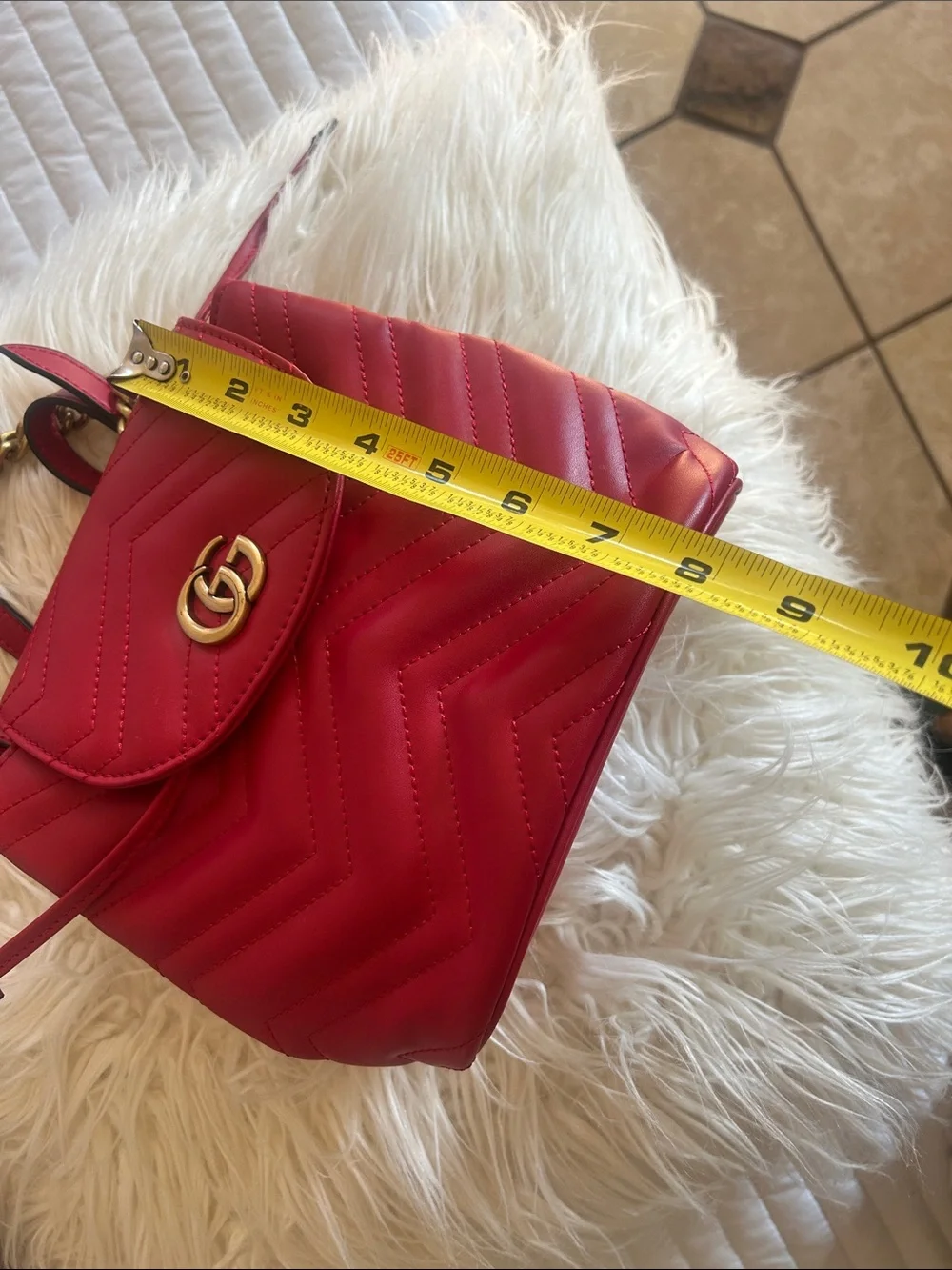 Designer inspired mini quilted backpack